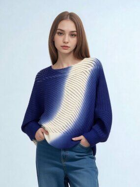 SALONI Gradient Knit Light Weight Sweater